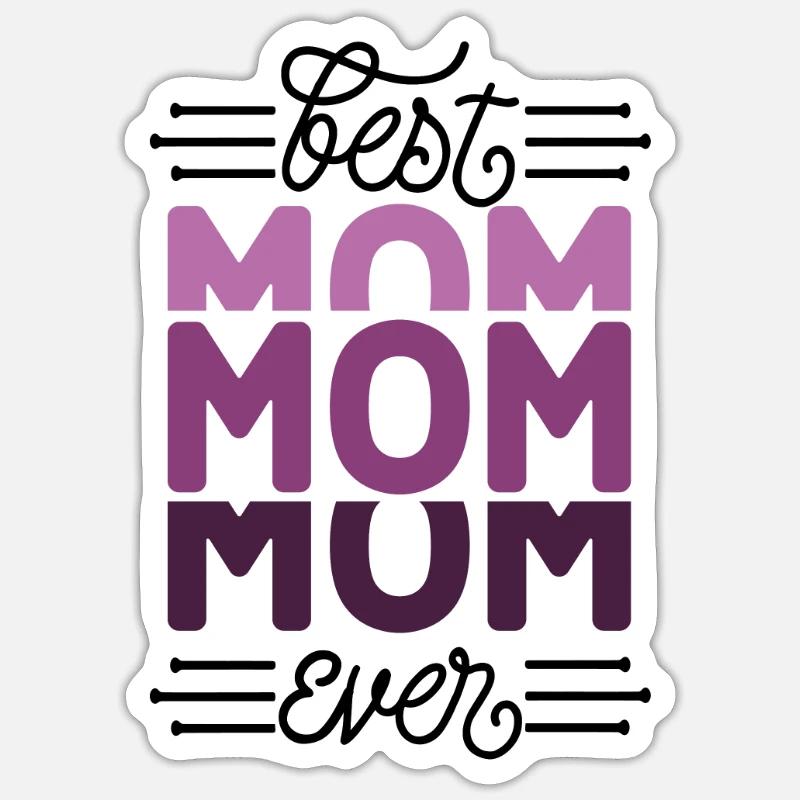 Mama Minimalistischer Muttertag - Beste Mutter Sticker Größe S (10 x 10 cm)
