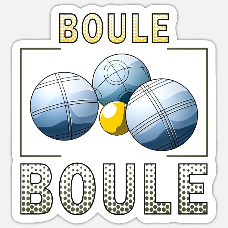 BOULES - Sticker size S (10 x 10 cm) - white matte