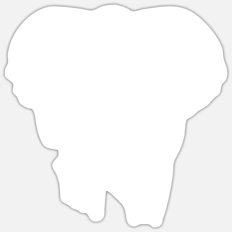 Realistic elephant design Sticker size S (10 x 10 cm)
