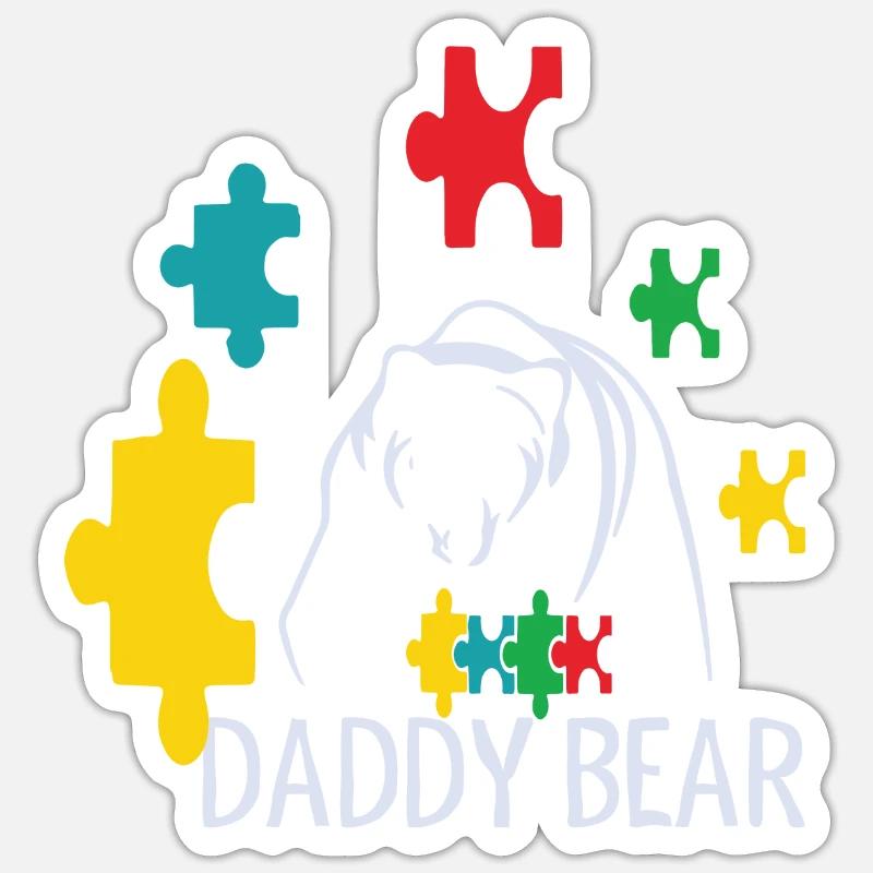 Daddy Bear Sticker size S (10 x 10 cm)