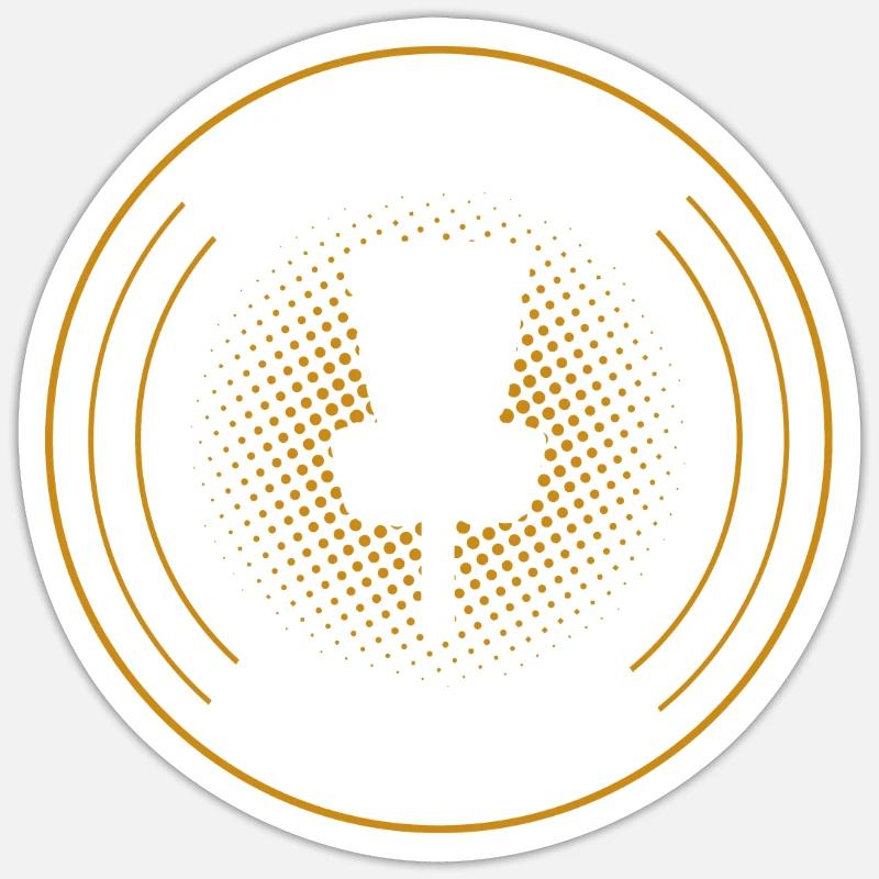 Discgolf Disc Golf - Sticker size S (10 x 10 cm) - white matte