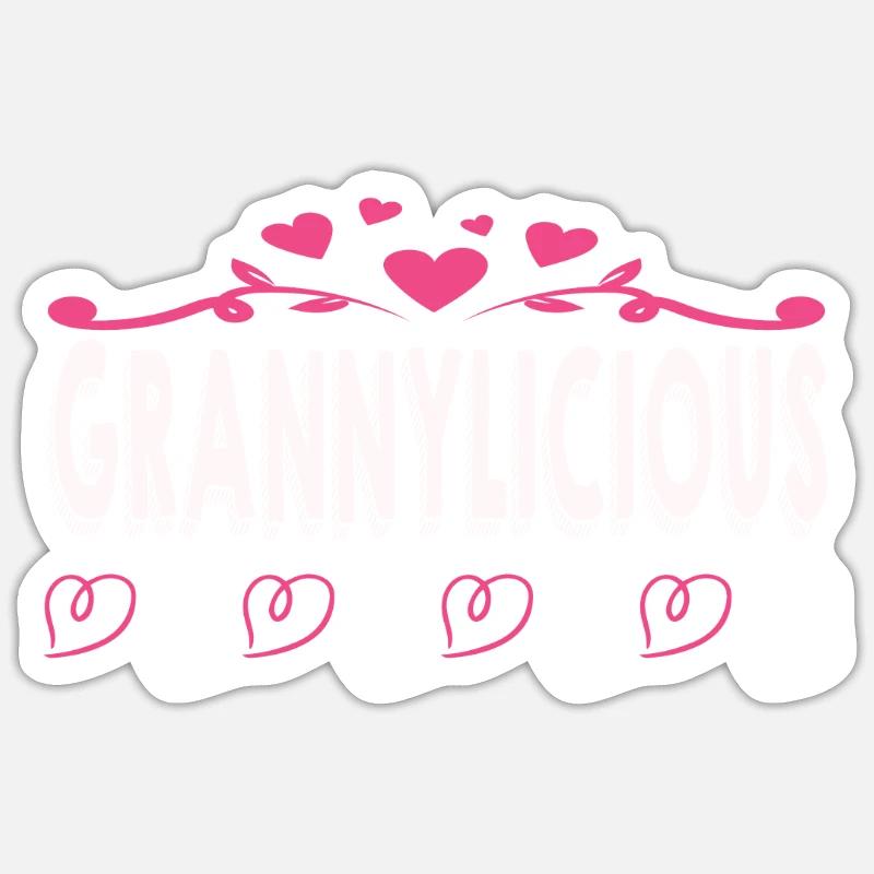 Oma Omi Großmutter Geschenkidee - Sticker Größe S (10 x 10 cm) - Mattweiß