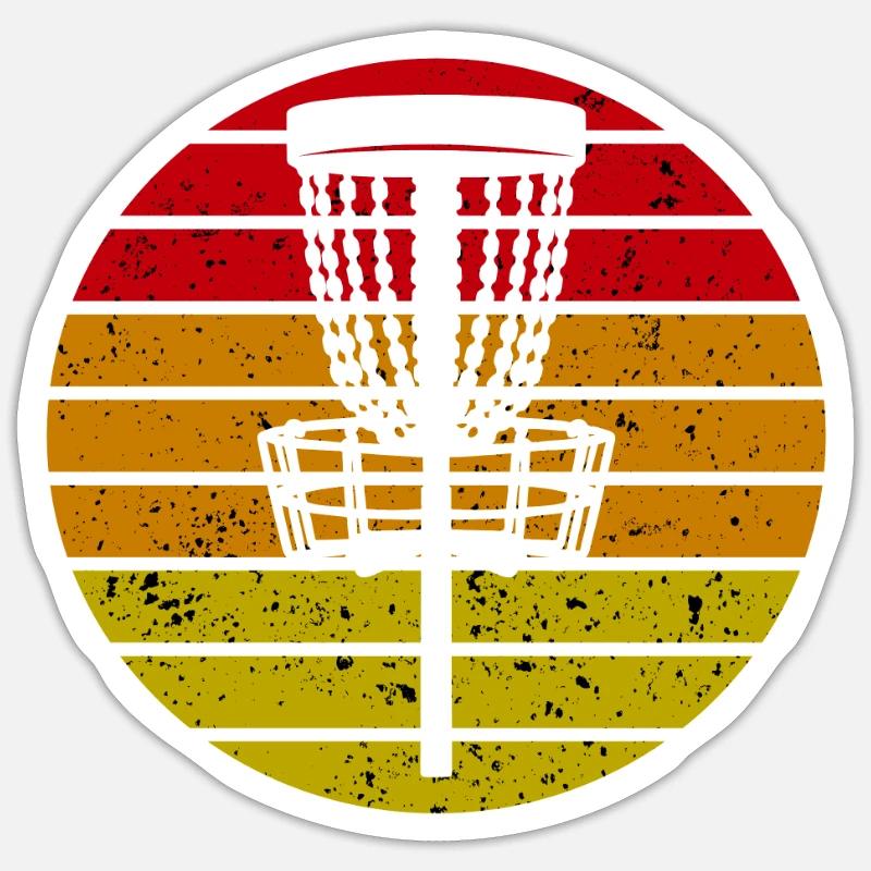 Disc Golf Discgolf Ultimate Discgolf Spieler Disc - Sticker Größe S (10 x 10 cm) - Mattweiß