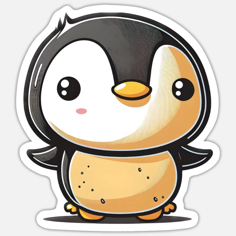 Bébé pingouin Sticker taille S (10 x 10 cm)