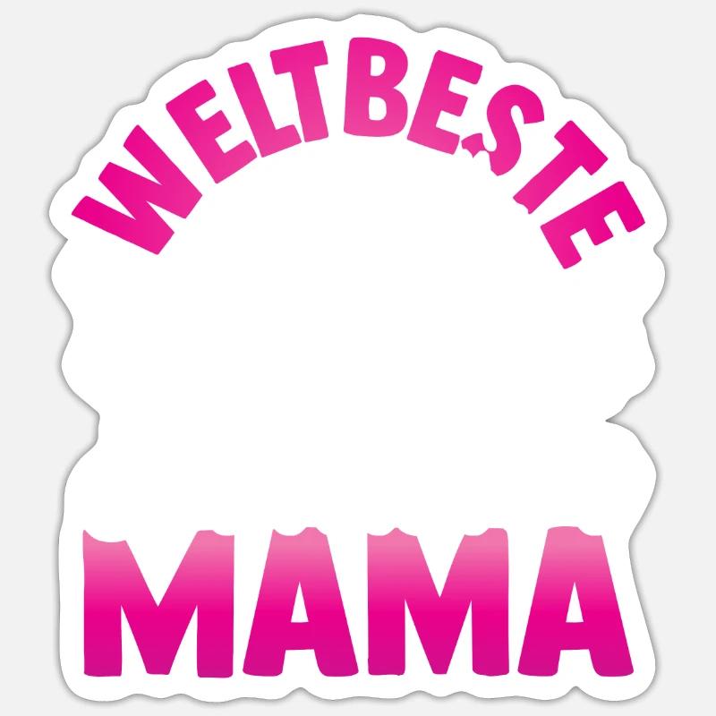 Beste Eurasier Mama Spitz Eurasian Dog - Sticker Größe S (10 x 10 cm) - Mattweiß