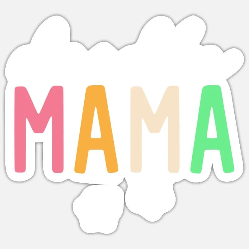 Femmes Doodle Mama Labradoodle Goldendoodle - Sticker taille S (10 x 10 cm) - blanc mat