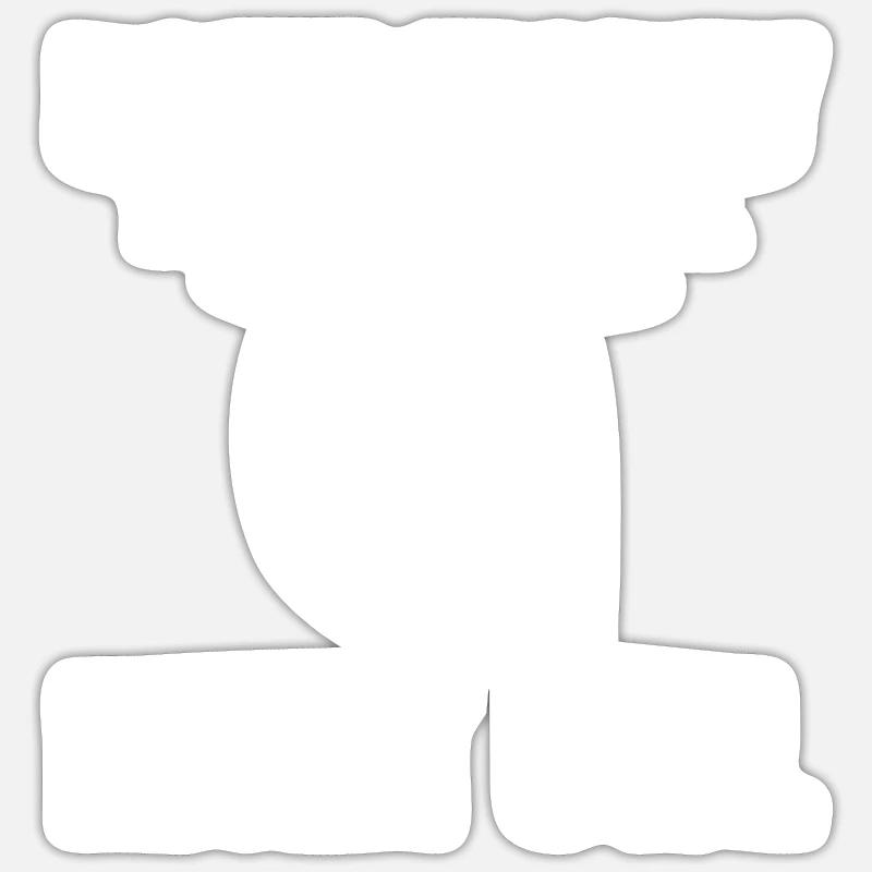 Süßes Nachtschicht Geschenk - Sticker Größe S (10 x 10 cm) - Mattweiß