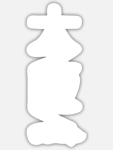 Osaka in Kanji - Sticker Größe S (10 x 10 cm) - Mattweiß