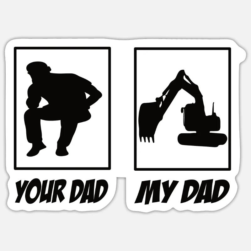 Baggerfahrer Sticker Größe S (10 x 10 cm)