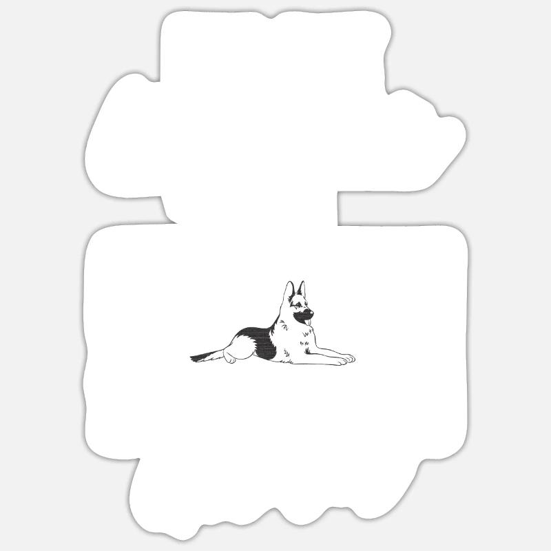 Deutscher Schäferhund Geschenke Sticker Größe S (10 x 10 cm)