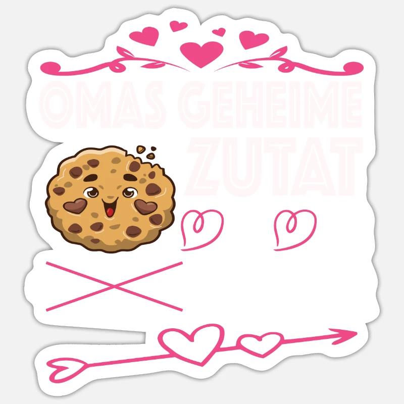 Oma Omi Großmutter Geschenkidee - Sticker Größe S (10 x 10 cm) - Mattweiß