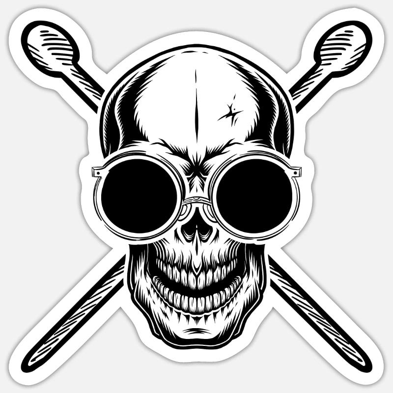 Drumsticks Drum Player Drummer Musician - Sticker size S (10 x 10 cm) - white matte
