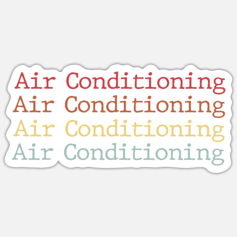 Lettrage de climatisation - Sticker taille S (10 x 10 cm) - blanc mat