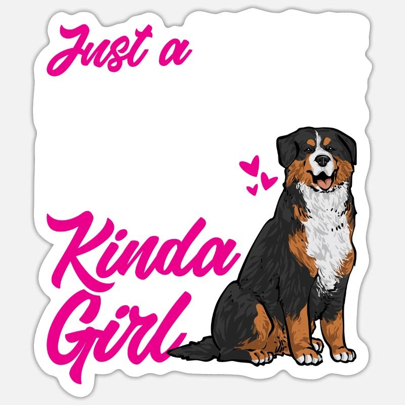 Bouvier bernois - Sticker taille S (10 x 10 cm) - blanc mat