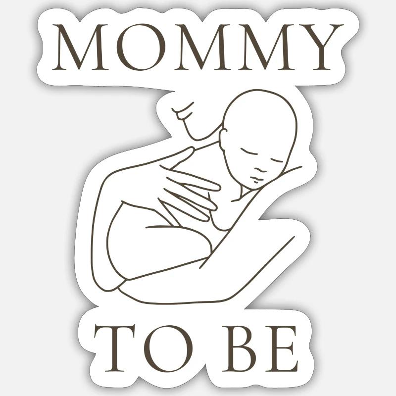 Conception de silhouette de maman en devenir Sticker taille S (10 x 10 cm)