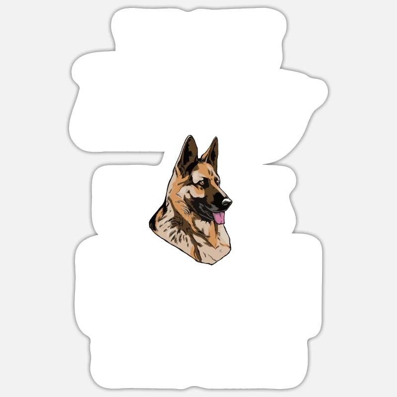 Deutscher Schäferhund Geschenke Sticker Größe S (10 x 10 cm)