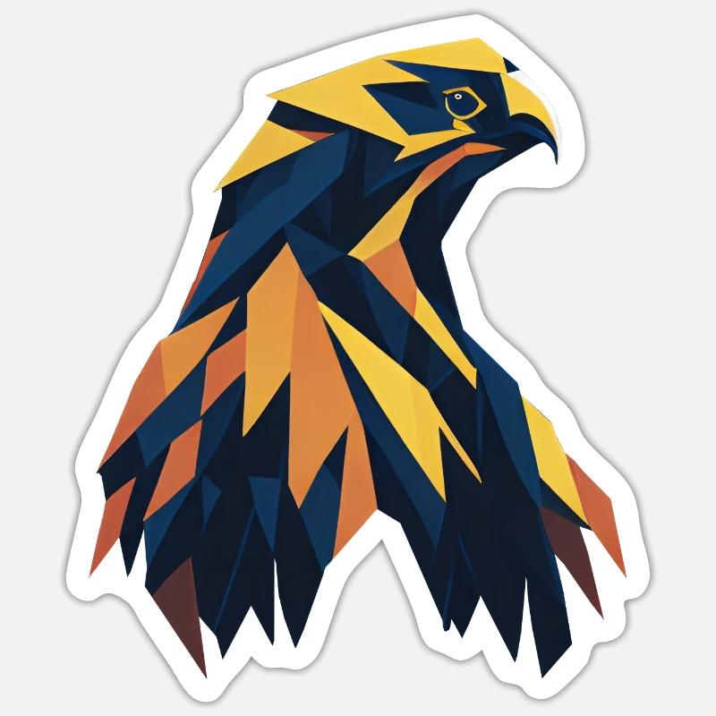Abstract eagle - Sticker size S (10 x 10 cm) - white matte