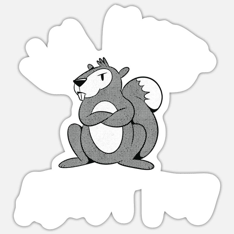 Ich Bin Verrückt Nach Dir - Eichhörnchen Sticker Größe S (10 x 10 cm)