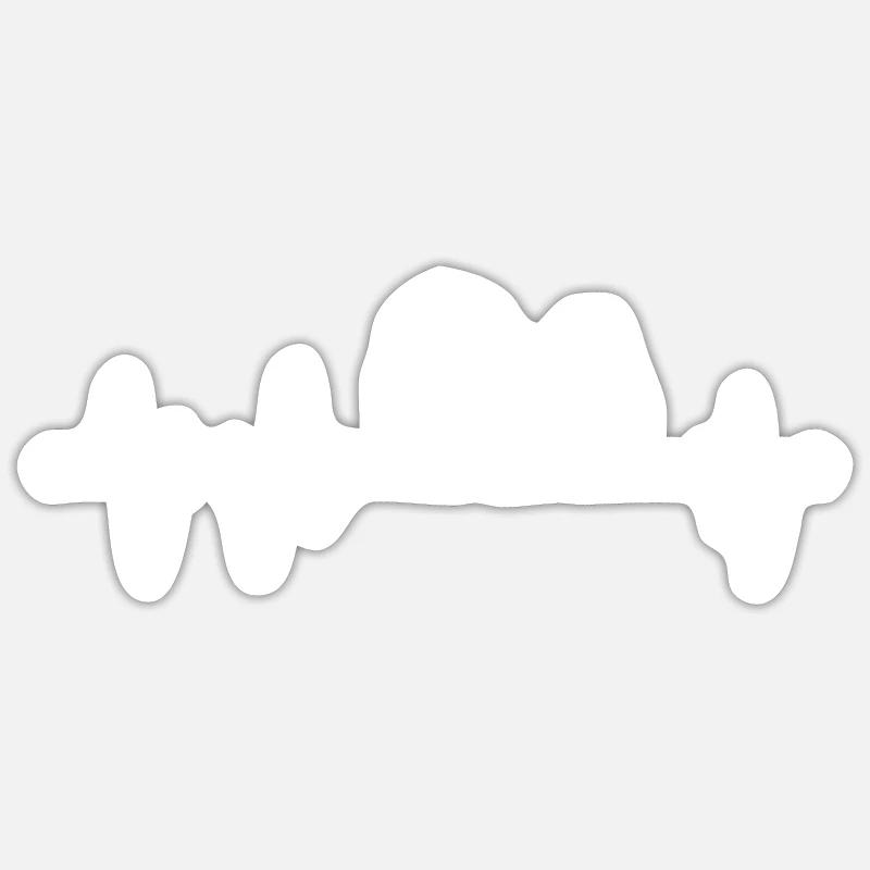 Squirrel heartbeat - Sticker size S (10 x 10 cm) - white matte