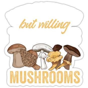 Mushroom picking Mushroom picking Mushrooms Foraging - Sticker size S (10 x 10 cm) - white matte - Front