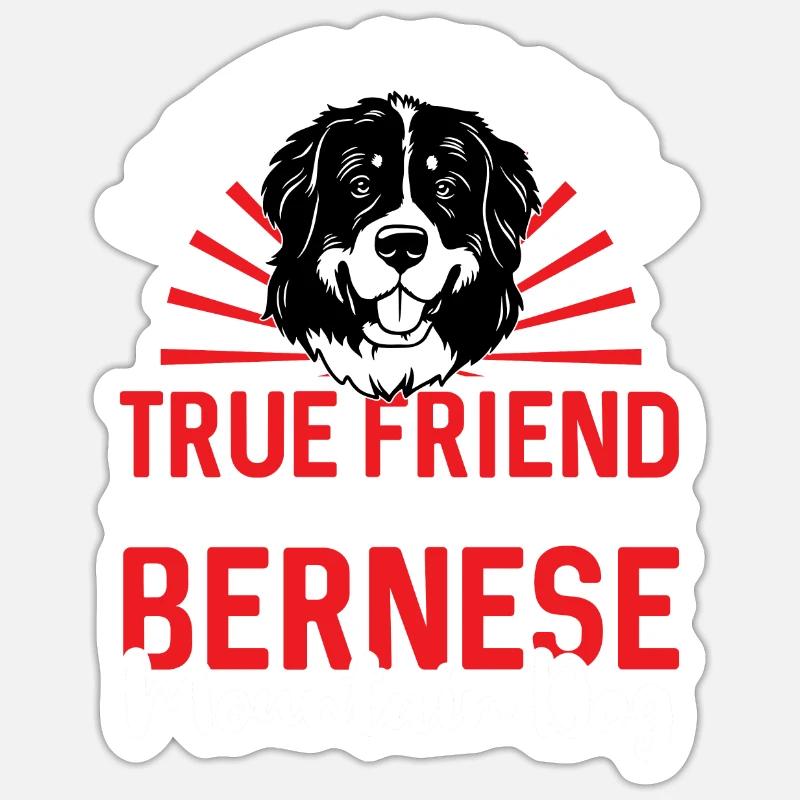 Bouvier bernois - Sticker taille S (10 x 10 cm) - blanc mat