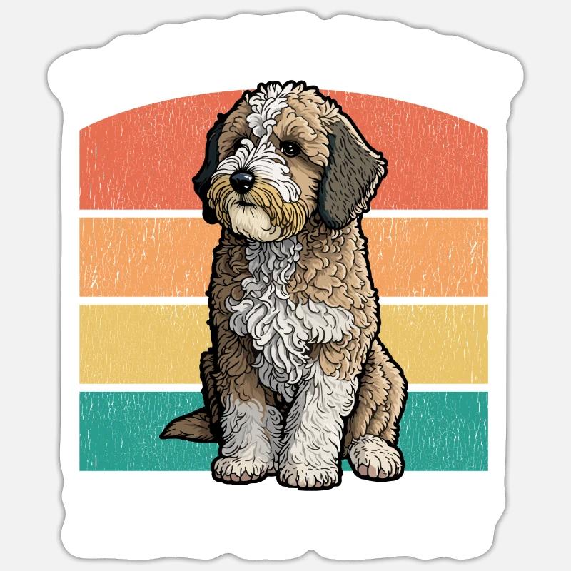 Das Leben der Doodle-Mutter ist ein Wahnsinn Sticker Größe S (10 x 10 cm)