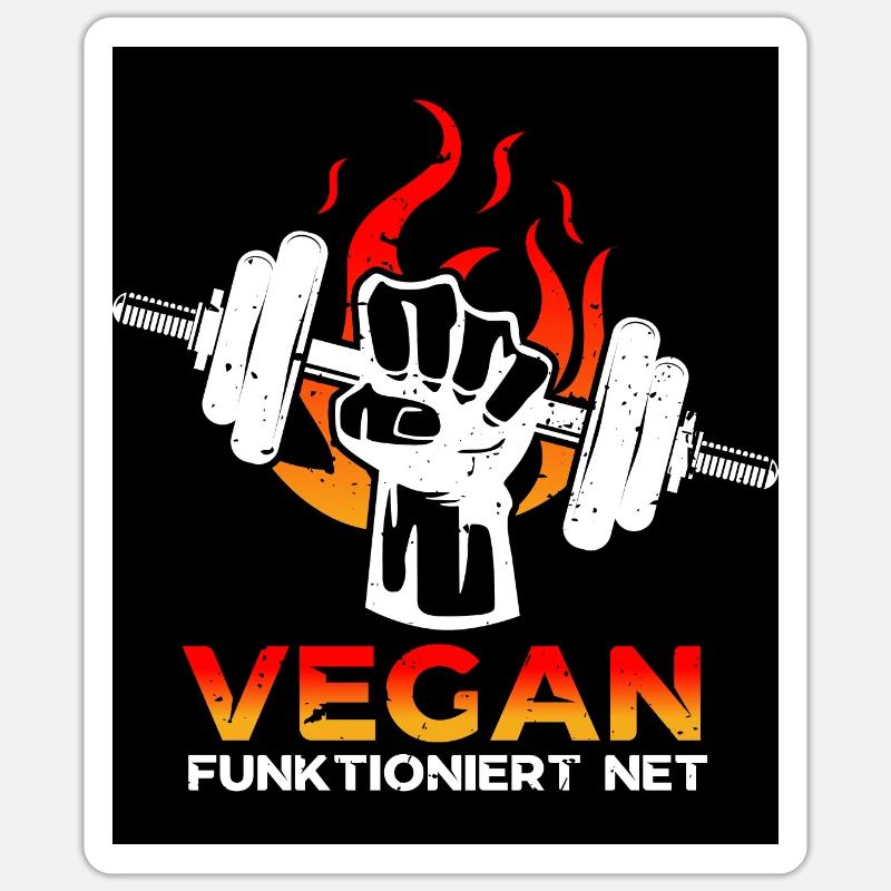 Vegan doesn't work Sticker size S (10 x 10 cm)