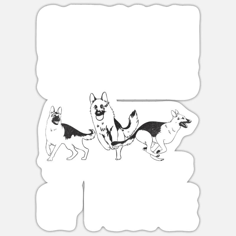 Deutscher Schäferhund Geschenke Sticker Größe S (10 x 10 cm)