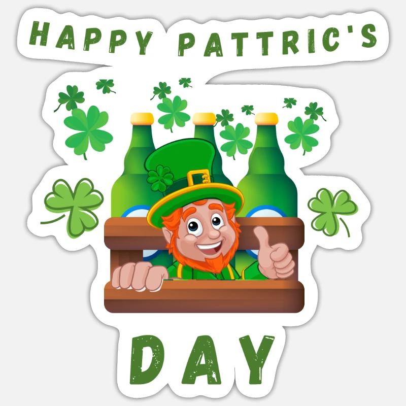 St Patrick Day - Sticker size S (10 x 10 cm) - white matte
