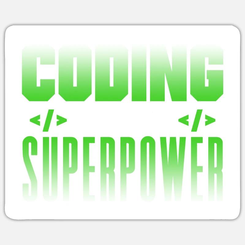 Coding Ist Meine Superkraft Coder Programmierer Sticker Größe S (10 x 10 cm)