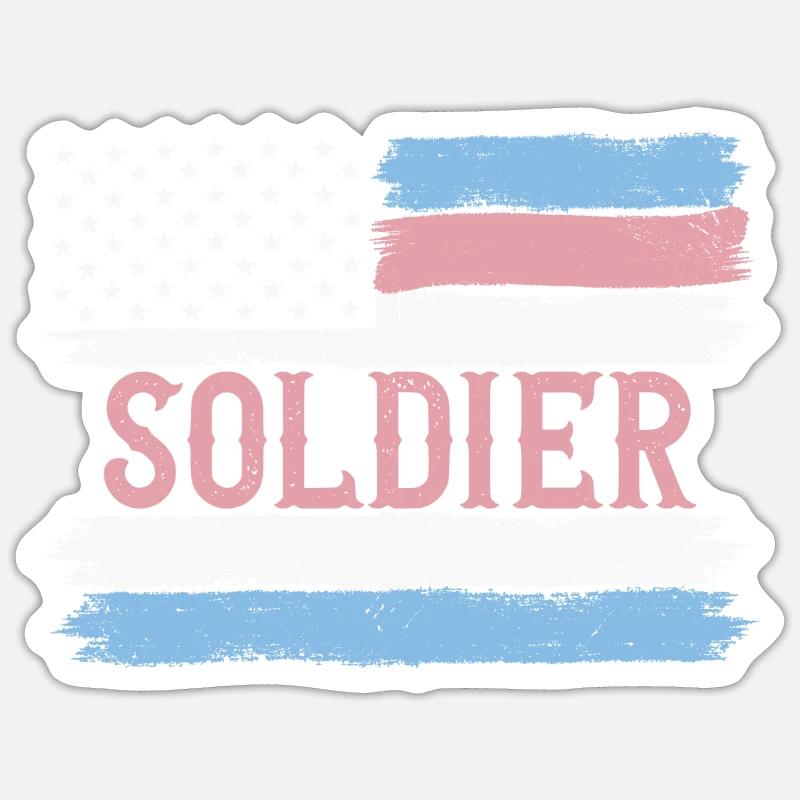 US Pride Fighter Trooper Serviceman Gift Idea Sticker size S (10 x 10 cm)