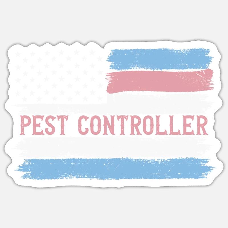 US Pride Exterminator Bug Killer Gift Idea Sticker Größe S (10 x 10 cm)