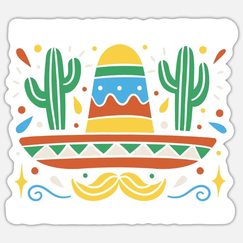 Joyeux Cinco de Mayo Departamento de Texas Sticker taille S (10 x 10 cm)