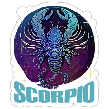 Scorpio Celestial Scorpion Zodiac Symbol Scorpius - Sticker size S (10 x 10 cm) - white matte - Front