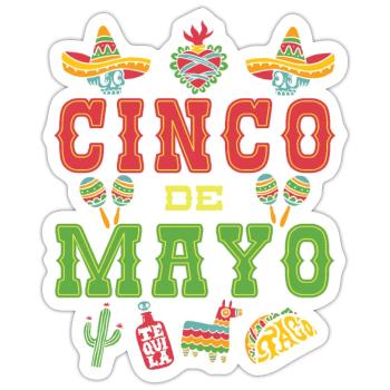 Cinco De Mayo - Sticker size S (10 x 10 cm) - white matte - Front