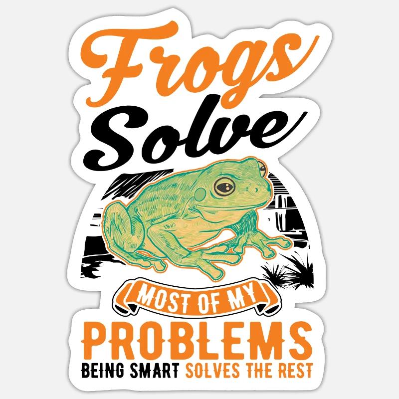 Frog Gift Tree Frog - Sticker size S (10 x 10 cm) - white matte