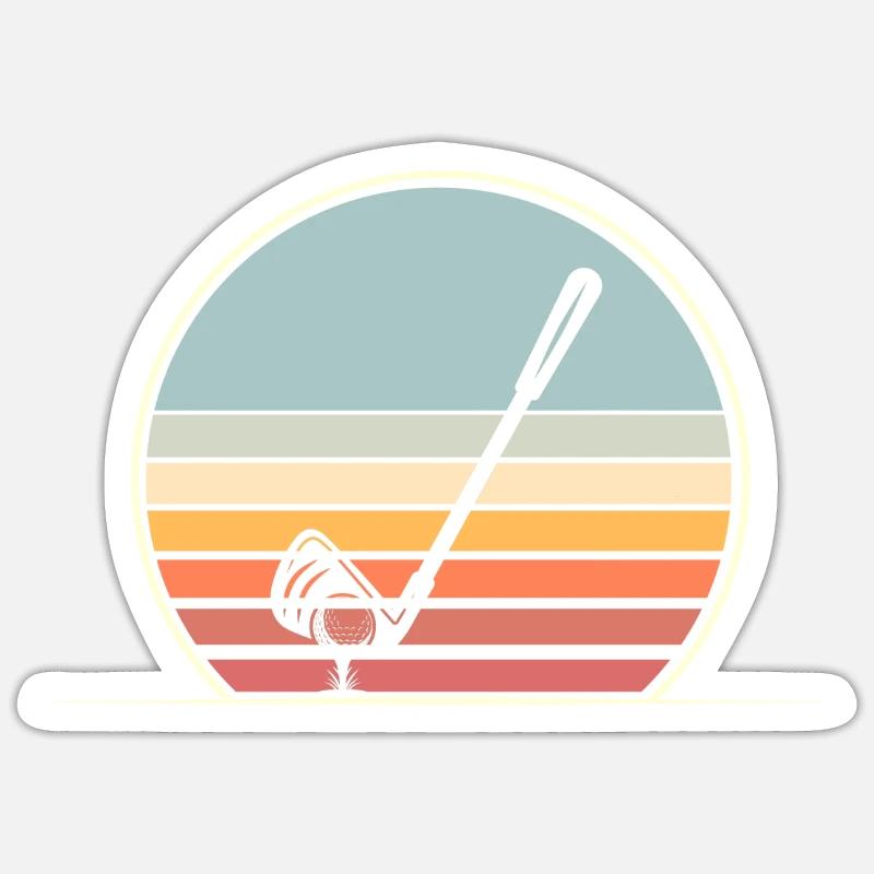 Golf Golfers - Sticker size S (10 x 10 cm) - white matte