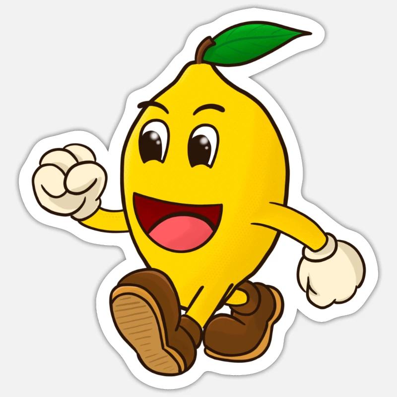 Marche citron Sticker taille S (10 x 10 cm)