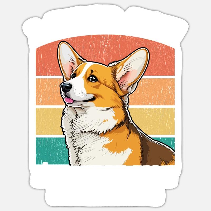 Corgi je t’entends je n’écoute tout simplement pas Sticker taille S (10 x 10 cm)