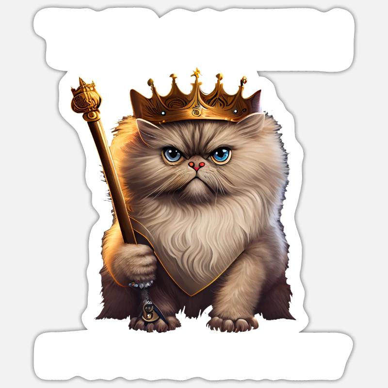 Stolze Katzenmutter - Sticker Größe S (10 x 10 cm) - Mattweiß