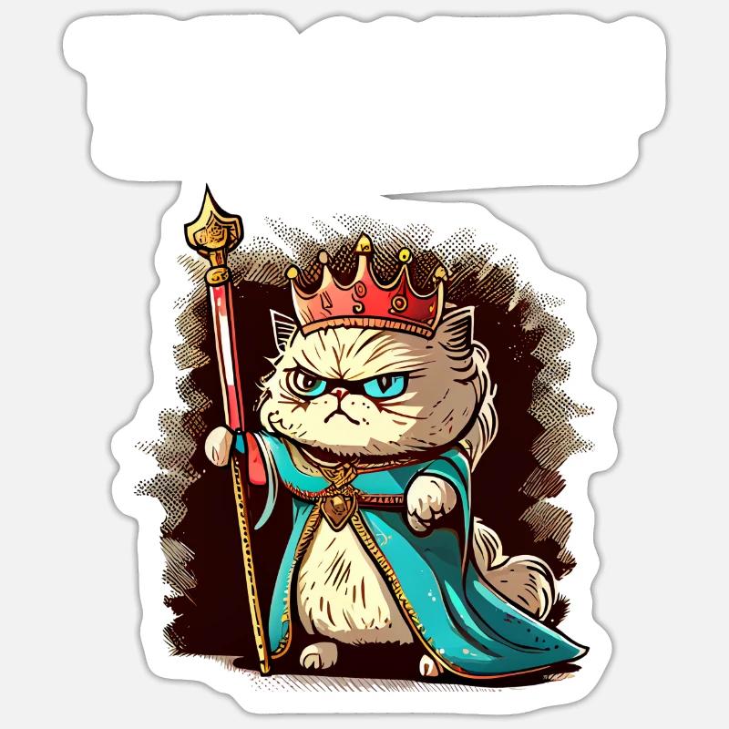 Fier propriétaire de chat Sticker taille S (10 x 10 cm)