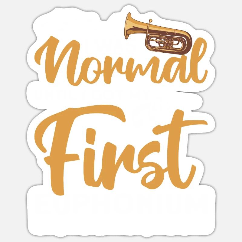 Euphonium Euphonium Player Brass Euphonist - Sticker size S (10 x 10 cm) - white matte