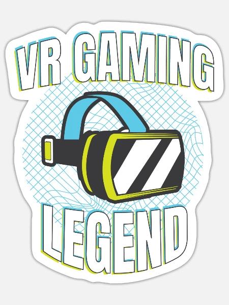 VR Gaming Legend Games - Sticker Größe S (10 x 10 cm) - Mattweiß