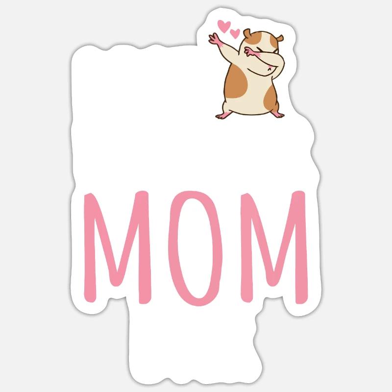 Beste Hamstermutter Süßer Hamsterbesitzer Sticker Größe S (10 x 10 cm)