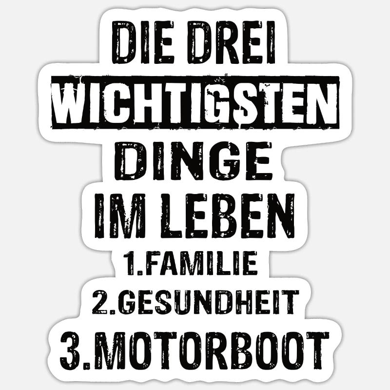 Motorboot Sticker Größe S (10 x 10 cm)