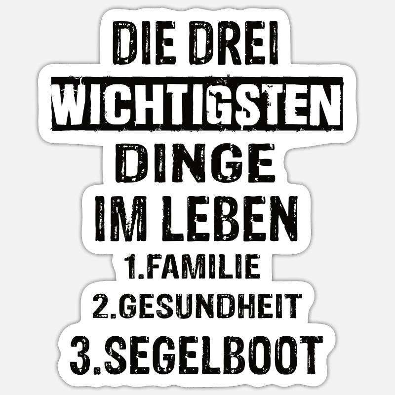 Segelboot - Sticker Größe S (10 x 10 cm) - Mattweiß