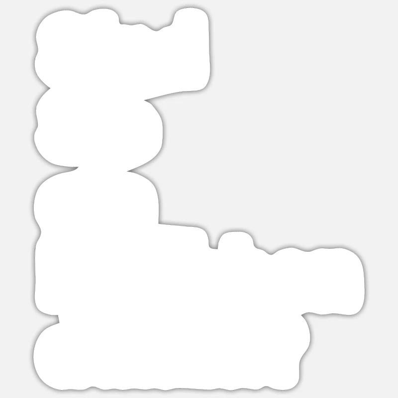 Sind Sie Ein Bisschen Dumm Misanthrop Smalltalk - Sticker Größe S (10 x 10 cm) - Mattweiß