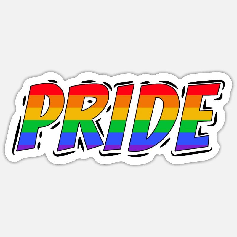 Fier LGBTQ. Déclaration Sticker taille S (10 x 10 cm)