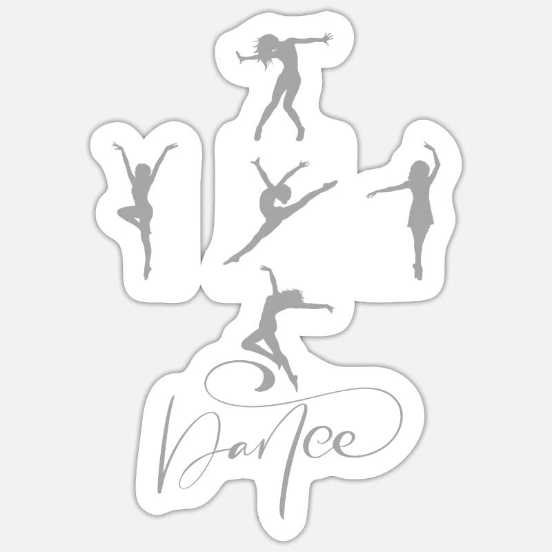 Danse - Dancing Lovers - Sticker taille S (10 x 10 cm) - blanc mat