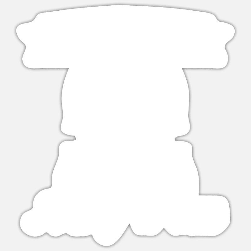 Cordes de violon de violon - Sticker taille S (10 x 10 cm) - blanc mat